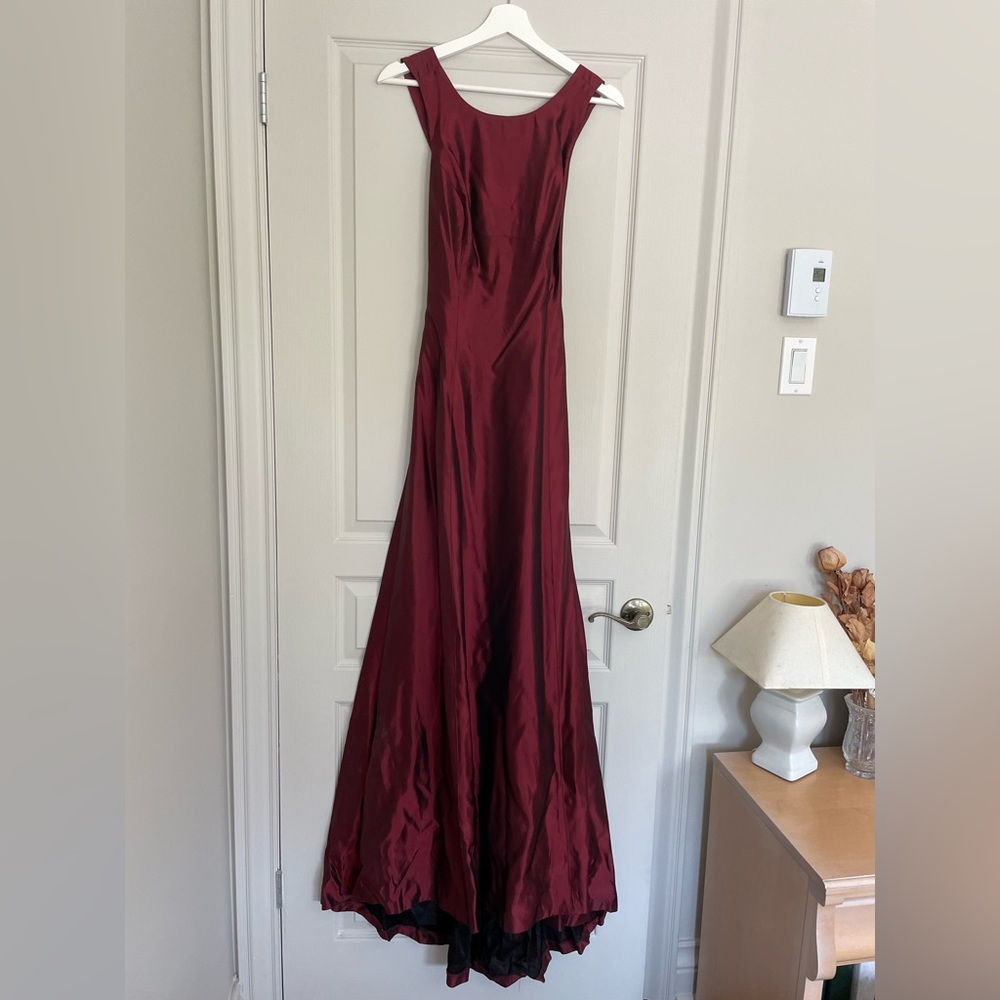 Donna Morgan Burgundy Maxi Dress - Picture 1 of 5